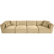 Meridian Furniture 4-Piece Camel Corduroy Performance Fabric Modular Sofa