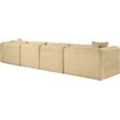 Meridian Furniture 4-Piece Camel Corduroy Performance Fabric Modular Sofa