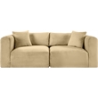 Meridian Furniture 2-Piece Camel Corduroy Performance Fabric Modular Sofa