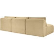 Meridian Furniture 3-Piece Camel Corduroy Performance Fabric Modular Sofa