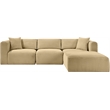 Meridian Furniture 4-Piece Camel Corduroy Performance Fabric Modular Sectional