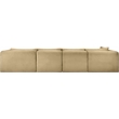 Meridian Furniture 4-Piece Camel Corduroy Performance Fabric Modular Sectional
