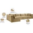 Meridian Furniture 5-Piece Camel Corduroy Performance Fabric Modular Sectional