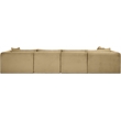 Meridian Furniture 5-Piece Camel Corduroy Performance Fabric Modular Sectional