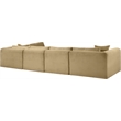 Meridian Furniture 5-Piece Camel Corduroy Performance Fabric Modular Sectional