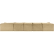 Meridian Furniture 5-Piece Camel Corduroy Performance Fabric Modular Sectional