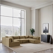 Meridian Furniture 6-Piece Camel Corduroy Performance Fabric Modular Sectional