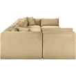 Meridian Furniture 6-Piece Camel Corduroy Performance Fabric Modular Sectional