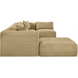 Meridian Furniture 6-Piece Camel Corduroy Performance Fabric Modular Sectional