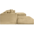 Meridian Furniture 6-Piece Camel Corduroy Performance Fabric Modular Sectional