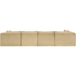 Meridian Furniture 6-Piece Camel Corduroy Performance Fabric Modular Sectional