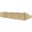 Meridian Furniture 6-Piece Camel Corduroy Performance Fabric Modular Sectional