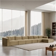 Meridian Furniture 6-Piece Camel Corduroy Performance Fabric Modular Sectional