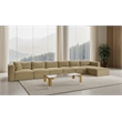 Meridian Furniture 6-Piece Camel Corduroy Performance Fabric Modular Sectional