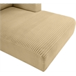 Meridian Furniture 6-Piece Camel Corduroy Performance Fabric Modular Sectional