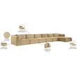 Meridian Furniture 6-Piece Camel Corduroy Performance Fabric Modular Sectional