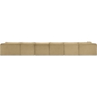 Meridian Furniture 6-Piece Camel Corduroy Performance Fabric Modular Sectional