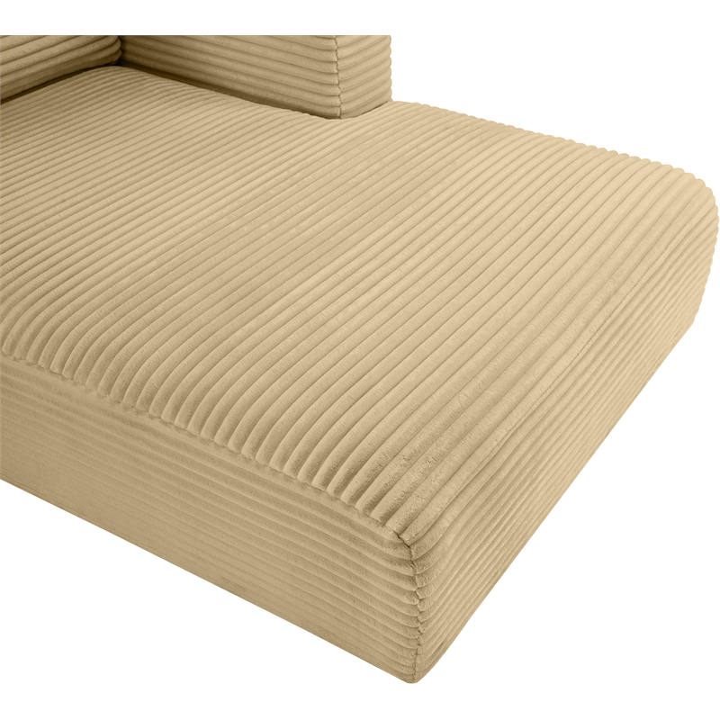 Meridian Furniture 6-Piece Camel Corduroy Performance Fabric Modular Sectional