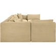 Meridian Furniture 7-Piece Camel Corduroy Performance Fabric Modular Sectional