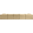 Meridian Furniture 7-Piece Camel Corduroy Performance Fabric Modular Sectional