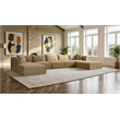 Meridian Furniture 7-Piece Camel Corduroy Performance Fabric Modular Sectional
