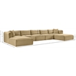Meridian Furniture 7-Piece Camel Corduroy Performance Fabric Modular Sectional