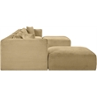 Meridian Furniture 7-Piece Camel Corduroy Performance Fabric Modular Sectional