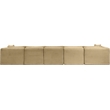 Meridian Furniture 7-Piece Camel Corduroy Performance Fabric Modular Sectional