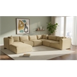 Meridian Furniture 7-Piece Camel Corduroy Performance Fabric Modular Sectional