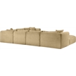 Meridian Furniture 7-Piece Camel Corduroy Performance Fabric Modular Sectional