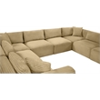 Meridian Furniture 8-Piece Camel Corduroy Performance Fabric Modular Sectional