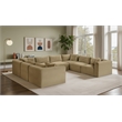 Meridian Furniture 8-Piece Camel Corduroy Performance Fabric Modular Sectional
