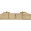 Meridian Furniture 8-Piece Camel Corduroy Performance Fabric Modular Sectional