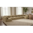 Meridian Furniture 8-Piece Camel Corduroy Performance Fabric Modular Sectional