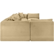 Meridian Furniture 8-Piece Camel Corduroy Performance Fabric Modular Sectional