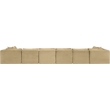 Meridian Furniture 8-Piece Camel Corduroy Performance Fabric Modular Sectional