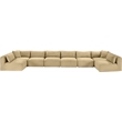 Meridian Furniture 8-Piece Camel Corduroy Performance Fabric Modular Sectional