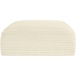 Meridian Furniture Shaggy Cream Corduroy Performance Fabric Ottoman
