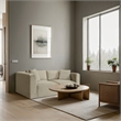 Meridian Furniture 2-Piece Cream Corduroy Performance Fabric Modular Sofa