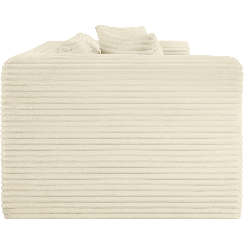 Meridian Furniture 2-Piece Cream Corduroy Performance Fabric Modular Sofa