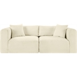 Meridian Furniture 2-Piece Cream Corduroy Performance Fabric Modular Sofa