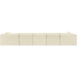 Meridian Furniture 6-Piece Cream Corduroy Performance Fabric Modular Sectional