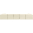 Meridian Furniture 7-Piece Cream Corduroy Performance Fabric Modular Sectional
