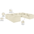 Meridian Furniture 8-Piece Cream Corduroy Performance Fabric Modular Sectional