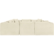Meridian Furniture 8-Piece Cream Corduroy Performance Fabric Modular Sectional