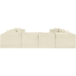 Meridian Furniture 8-Piece Cream Corduroy Performance Fabric Modular Sectional