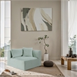 Meridian Furniture Shaggy Mint Corduroy Performance Fabric Corner Chair