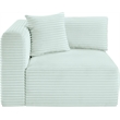 Meridian Furniture Shaggy Mint Corduroy Performance Fabric Corner Chair