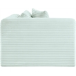 Meridian Furniture Shaggy Mint Corduroy Performance Fabric Corner Chair