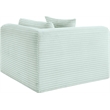 Meridian Furniture Shaggy Mint Corduroy Performance Fabric Corner Chair